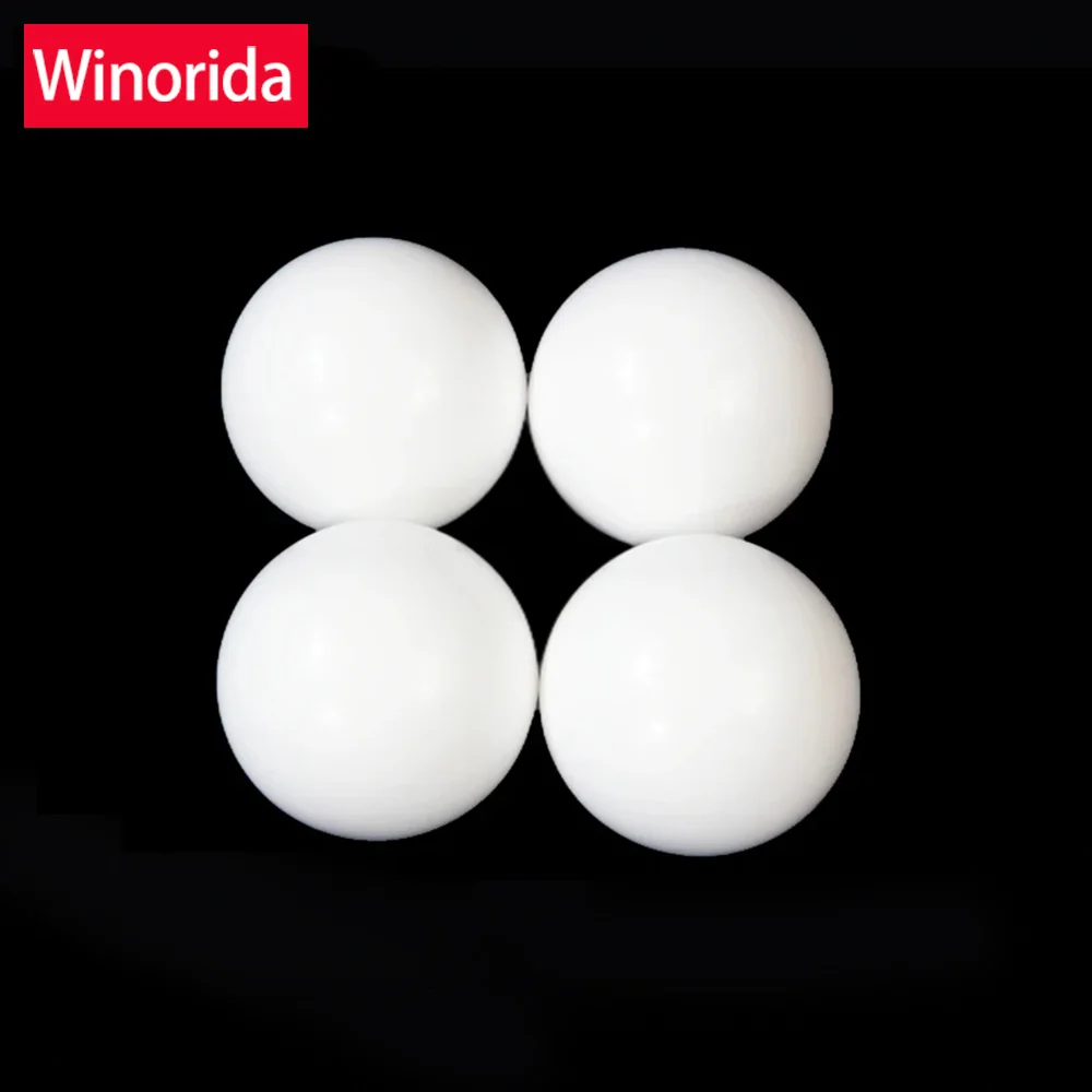 Solid PTFE Balls F4 Ball Plastic Ball 1/2.381/2.5/3.175/4/5/6 6.35/7/8/9.525/10.5/11/12/13~63mm Diaphragm Pump Ball