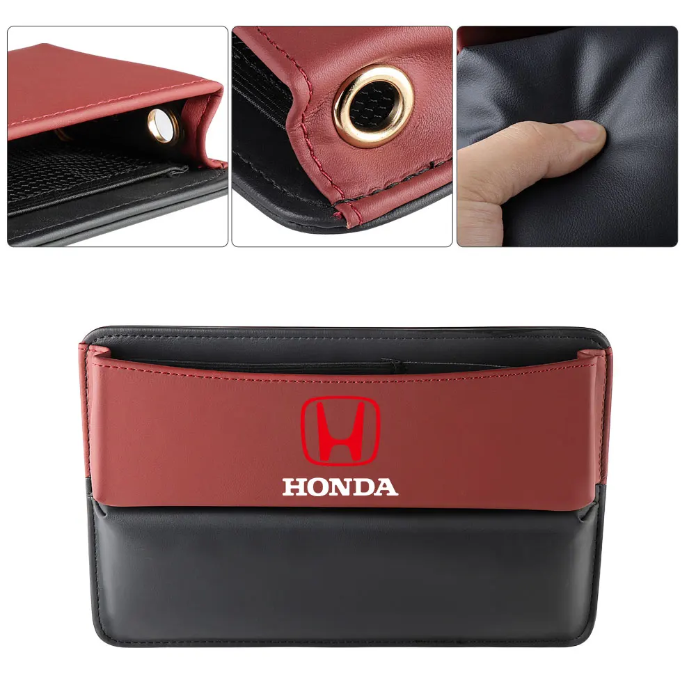 

1 шт., кожаный органайзер с наполнителем зазора автомобильного сиденья, аксессуары для интерьера для Honda Mugen INSPIRE XR-V CR-V UR-V Fit Type R Type S