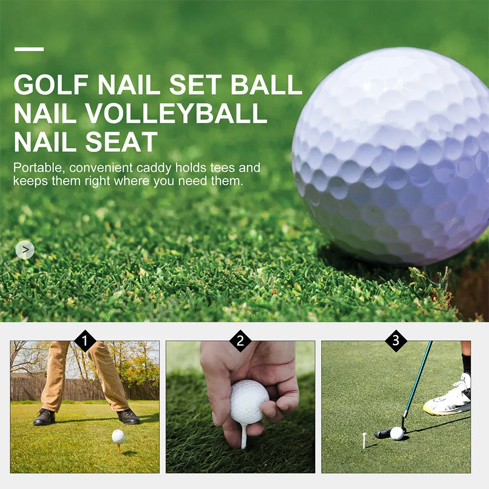 

3 комплекта держателей для гольф-ти, маленькие, легкие, удобные для переноски, аксессуар для хранения ти, универсальные, для профессиональных игроков в гольф и любителей.