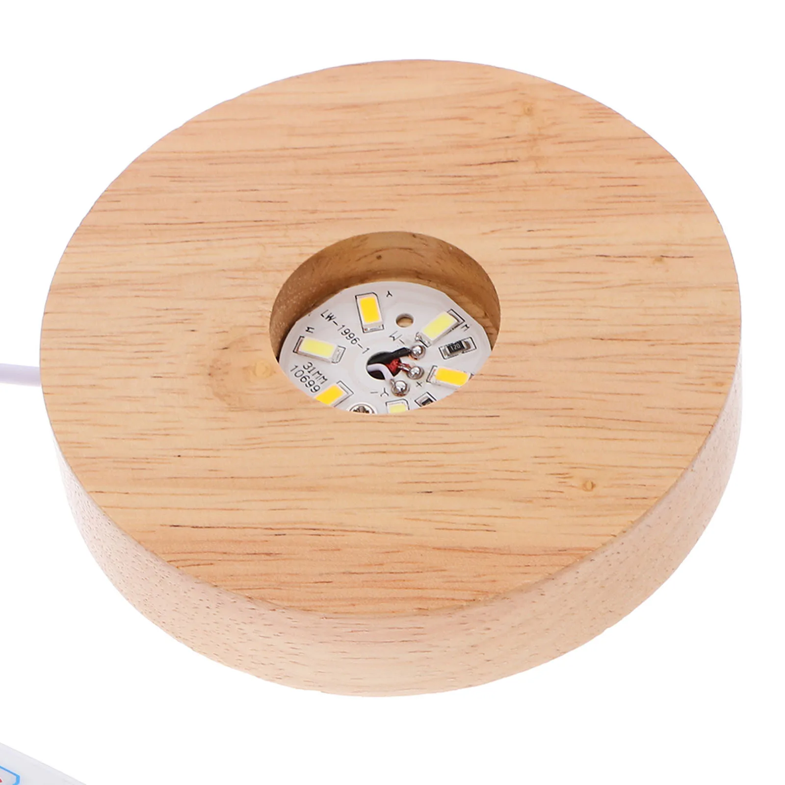 قاعدة مصابيح خشبية LED ضوء عرض موقف التحديق الكرة ليلة ضوء ديكور للطاولات DIY بها بنفسك مشاريع أنيق الحد الأدنى ثلاثة ألوان التبديل #5