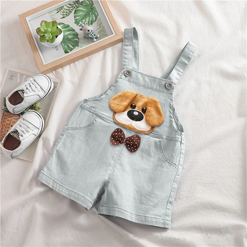 IENENS Baby Rompers Newborn Playsuits Boy Girl Overalls Dress Infant Summer Shorts Cotton Wash Blue Dungarees Toddler Jumpsuit