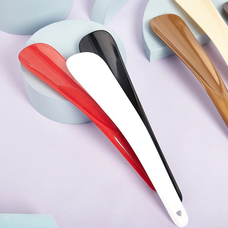 Plastic Extra Long Shoehorn Lazy Shoe Helper Long Handle Shoes Lifter Pull Shoehorn Slip Handle Long Shoehorn Random Color