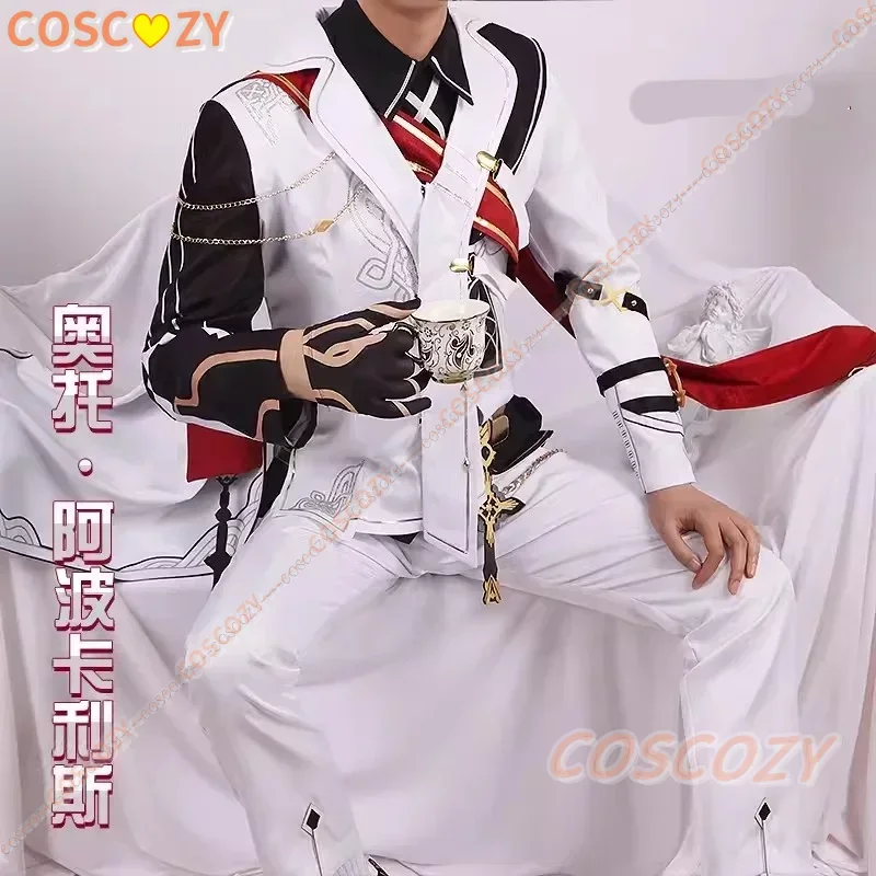 Peruca longa Fantasia Cosplay, Otto Apocalypse Fantasia Cosplay, Uniforme do Jogo, Trajes de Halloween, Honkai Impacto 3