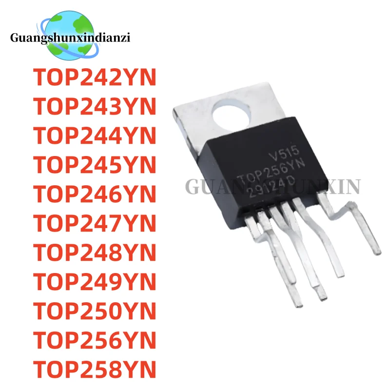 5PCS NEW TOP242YN TOP243YN TOP244YN TOP245YN TOP246YN TOP247YN TOP248YN TOP249YN TOP250YN TOP256YN TOP258YN TO-220 In Stock