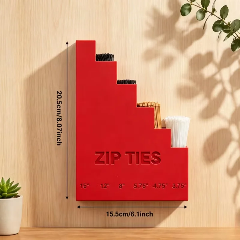 1pc Zip Tie Organizer, Wall Mounted Heavy Duty Hook Rack, Multi-Layer Storage Holder for Garage Workshop Tool Organization image 5