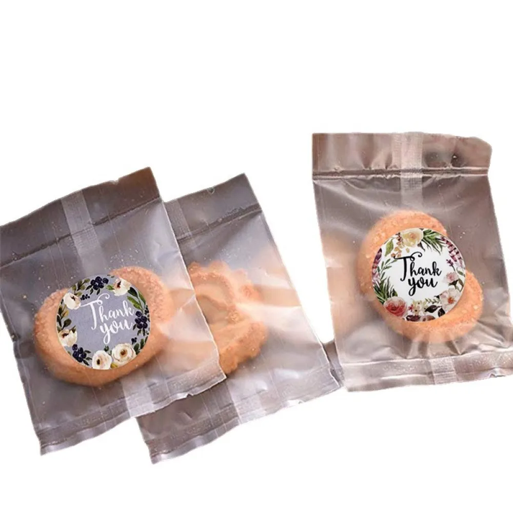 Round Thank You Label Stickers Adhesive Floral Sealing Stickers For Gift Boxes Retail Packaging Stationery Party Supplies
