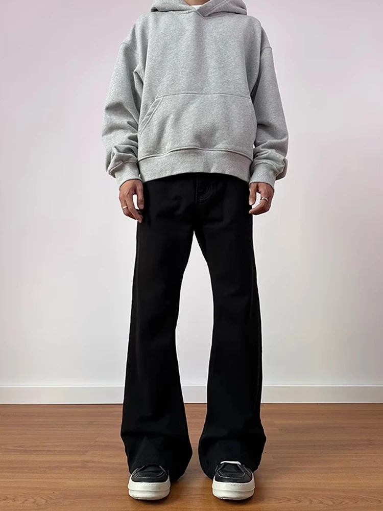 

High Waist Bootcut Men's Jeans Bla Straight Leg American Retro CleanFit Cotton Polyester Blend Wear Resistant Straight Fit