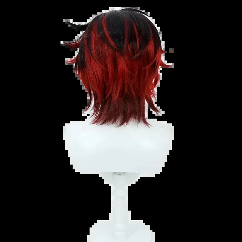 

K9 Kuro Kurenai парик для косплея vtuber черный, красный, короткие термостойкие синтетические волосы, вечеринка на Хэллоуин, ролевая игра, карнавальный парик, кепка VGGD