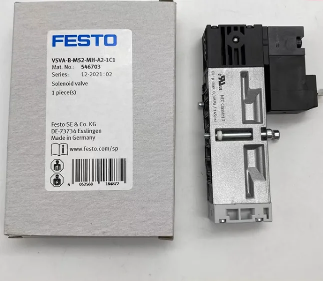 

New original FESTO Solenoid valve VSVA-B-M52-MH-A1-1C1 546702 VSVA-B-M52-MH-A2-1C1 546703