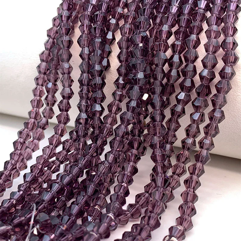 Colorful 3/4/6mm Austrian Crystal Double Cone Beads, Glass Beads, Bulk Spacer Beads, For Diy Needlework Jewelry Making,Wholesale image 5