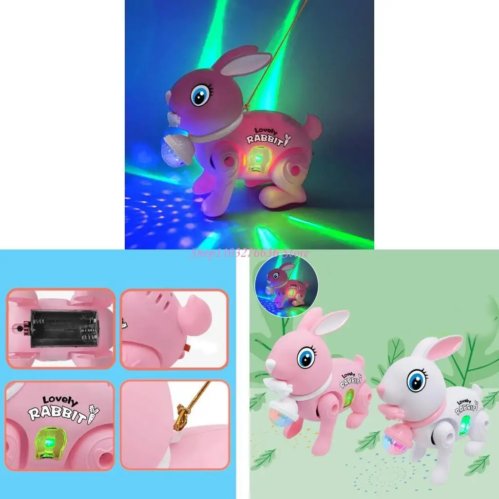 

R6FD Lovely Rabbit Singing Doll Musical Toy for Holiday House Decoration Birthday