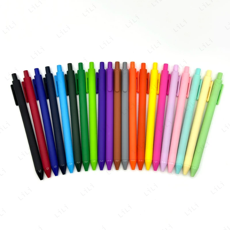 

50/100pcs Macaron Color Neutral Pen Printable Stationery Promotional Gift Pen Customized LOGO Business Signature Advertising Pen