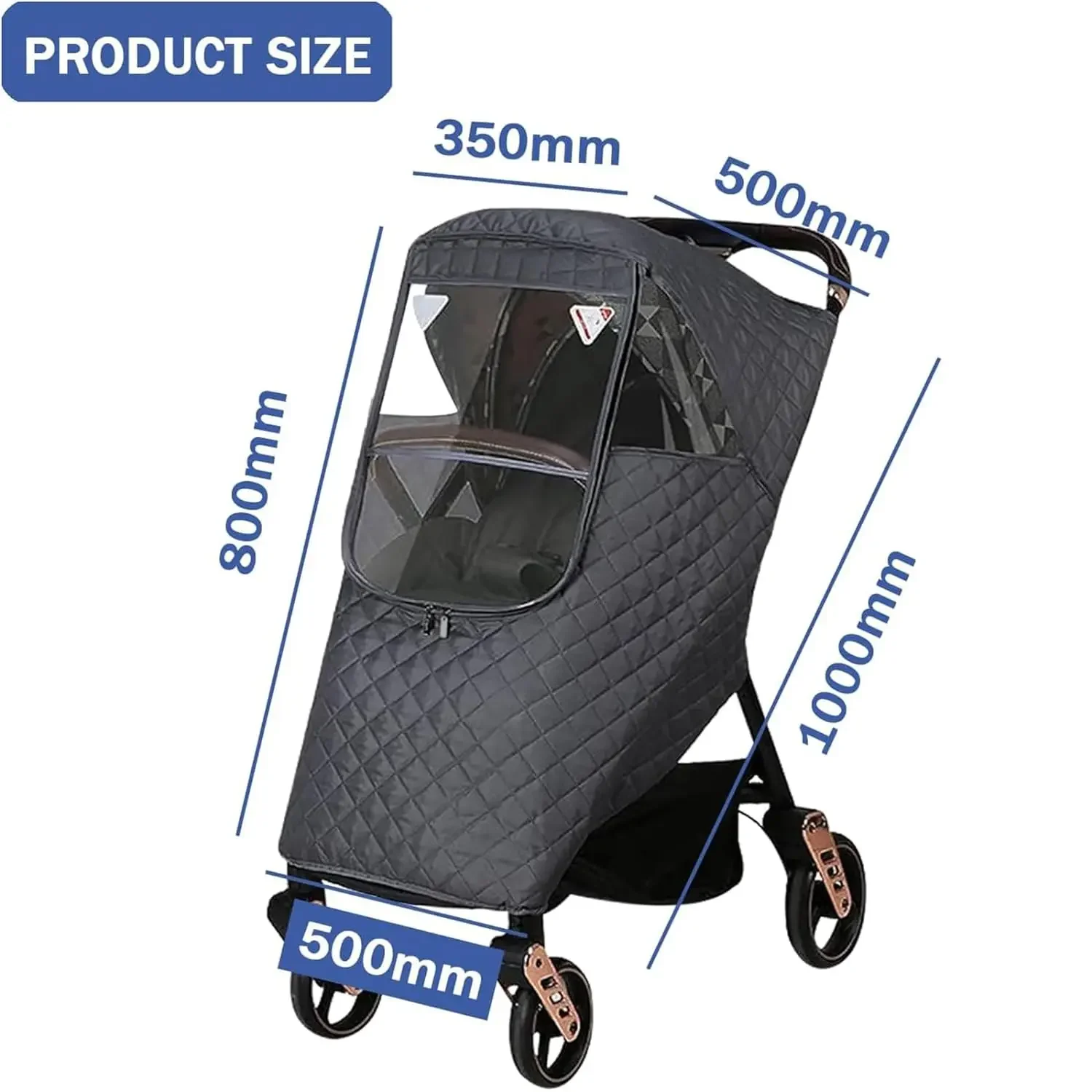 Winter Baby Stroller Cover Universal Stroller Windshield Rain Cover Baby Travel Weather Shield Stroller Cover