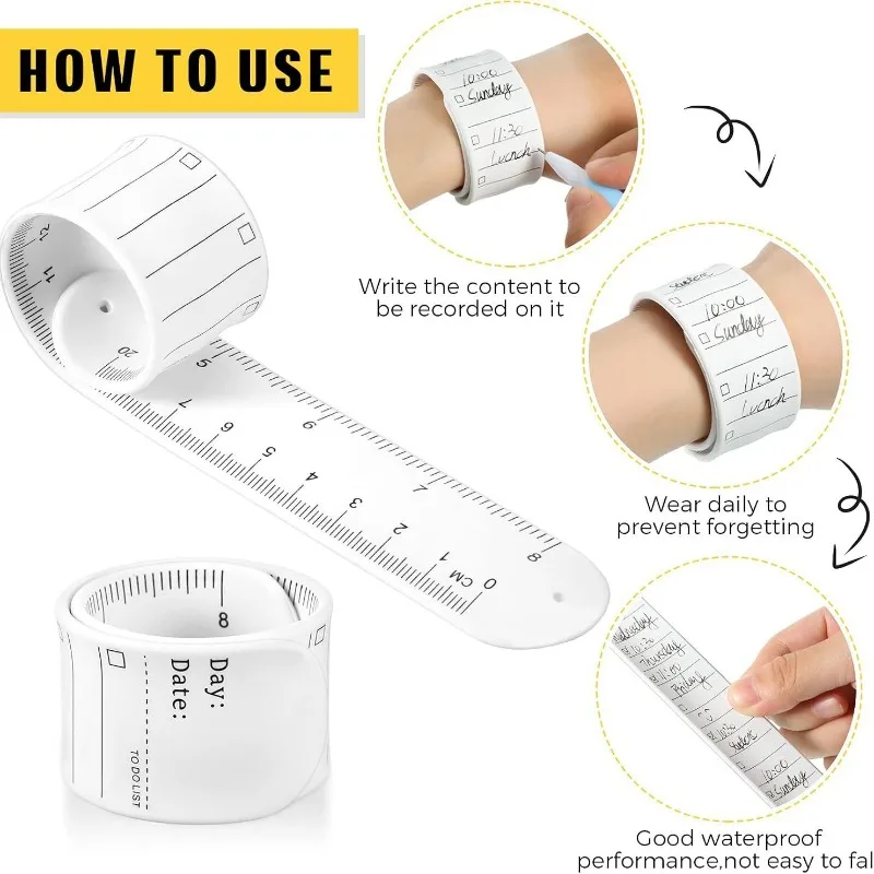 Kids Adult Silicone Memo Wrist Bands Remind Slap Bracelet Chores Chart for  Nurse To Do List  Wrist Notepad Strap for Planner