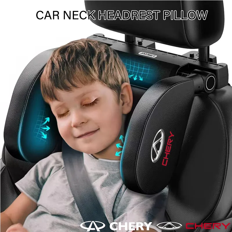 Car Seat Headrest Adjustable Side Headrest U Shaped Pillow for Chery Tiggo 2 3 4 7 8 Pro QQ Iq Fulwin Blossom Fulwin Arrizo 2024