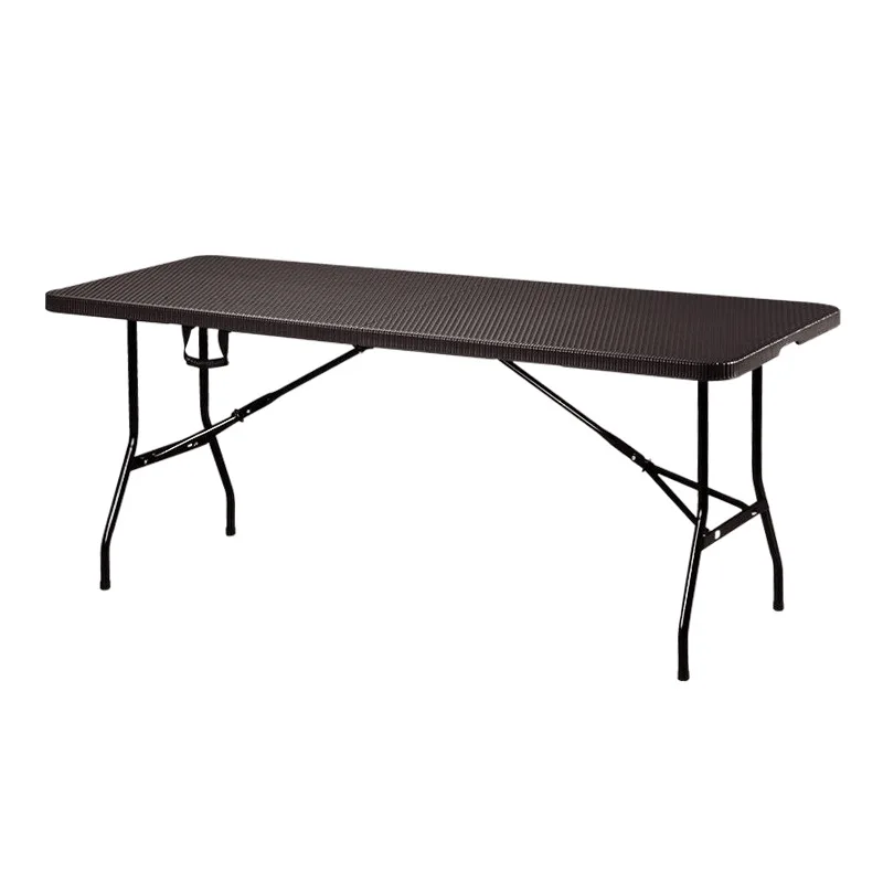 Imitation rattan craft outdoor foldable table portable tables and chairs outdoor courtyard imitation rattan