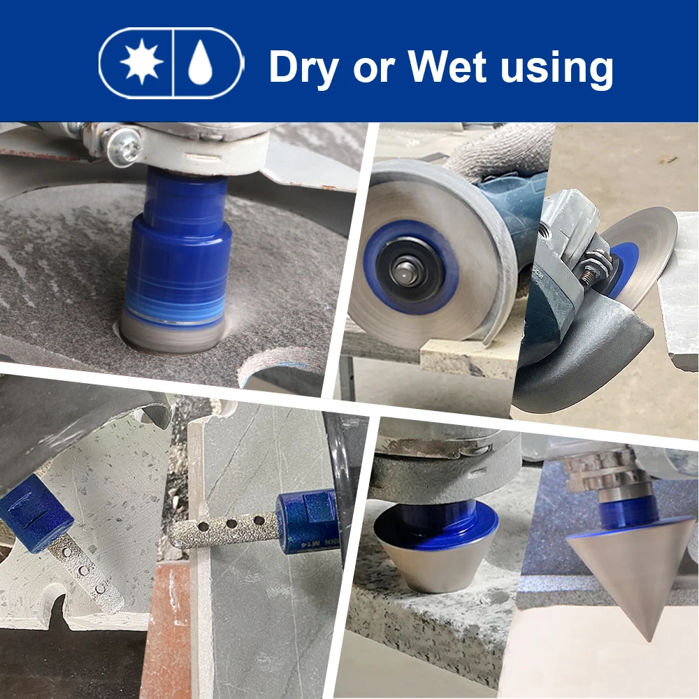 SHDIATOOL 12 ชิ้น 6-65 มิลลิเมตรรูเพชรเจาะ Bits ชุด + 10 มิลลิเมตร Milling Bit + 50 มิลลิเมตร Chamfer + 115 มิลลิเมตรแผ่นตัด + อะแดปเตอร์ Hex กระเบื้อง Bits