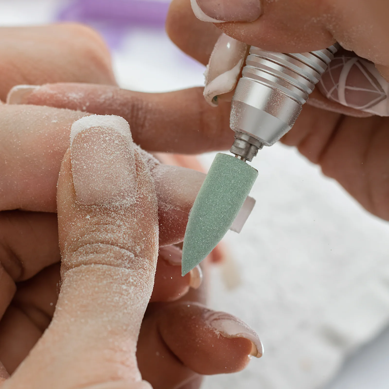 10 قطعة لقمة ثقب البشرة للأظافر مانيكير مسمار لقمة ثقب مجموعة إزالة طلاء الأظافر جل الأكريليك المحمولة خفيفة الوزن قوي #3