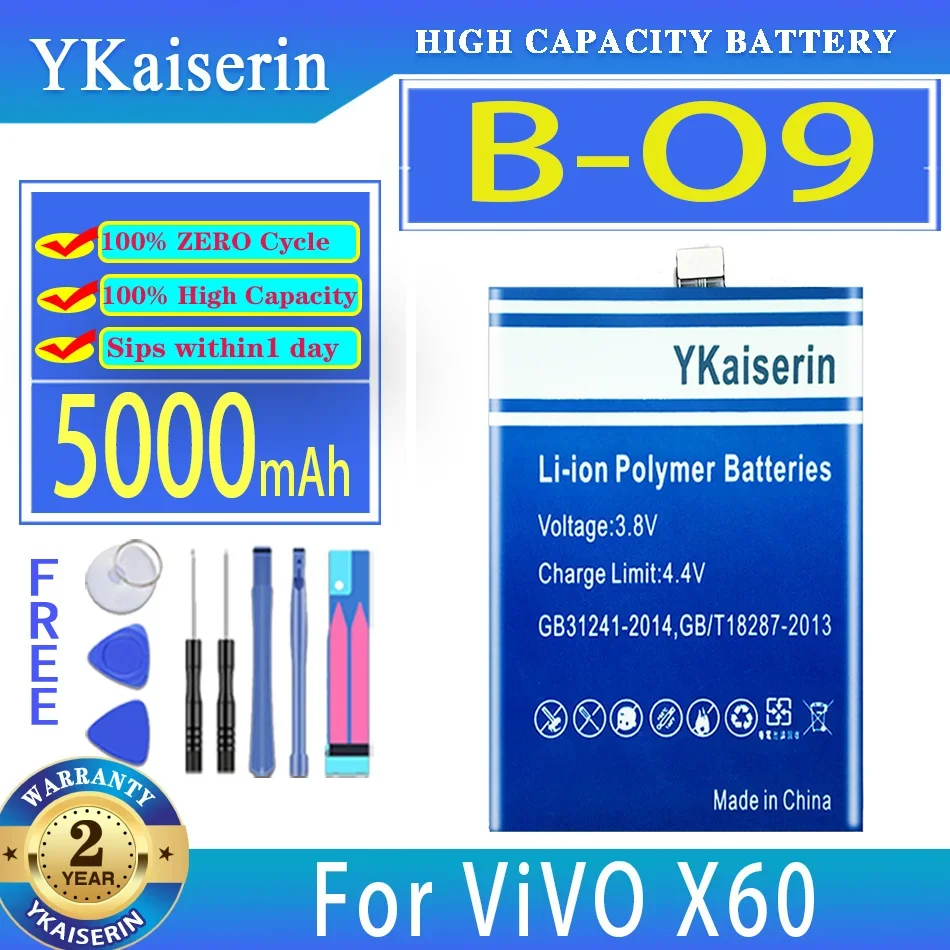 

YKaiserin Battery B-O9 5000mAh For ViVO X60 Mobile Phone Batteries