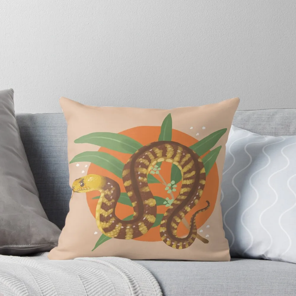 

Woma Python and Eucalyptus Branch Throw Pillow Luxury Sofa Cushions Decorative Cushions Couch Pillows Pillow Decor pillow