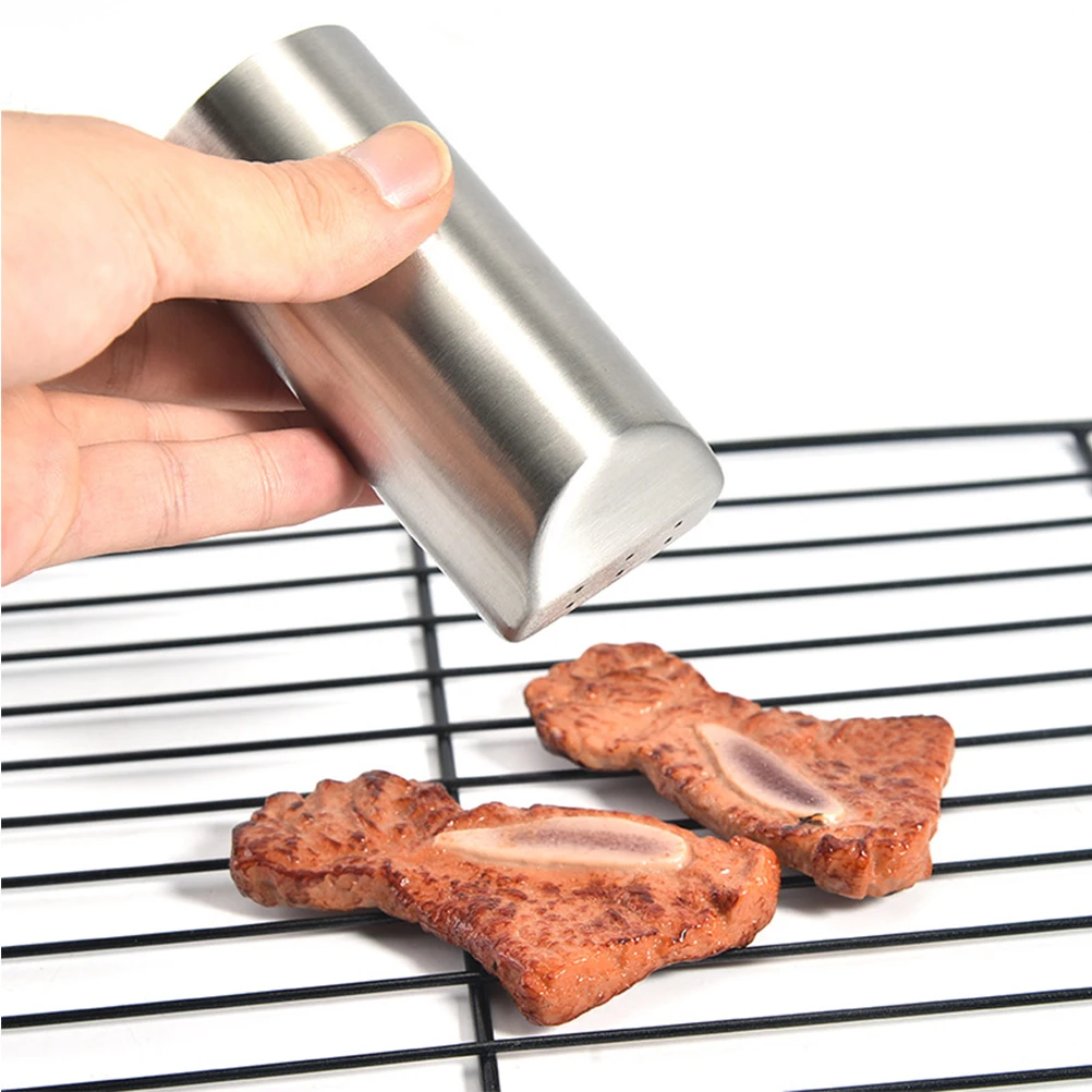 

Stainless Steel Pepper Shaker Easy to Container Tins Storage Powder Seasoning Pot