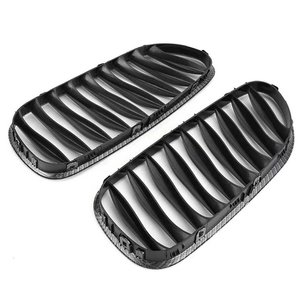 

Front Fence Grill Grille ABS Carbon Fiber For BMW Z4 E85 E86 2003-2009 51117117757 51117117758
