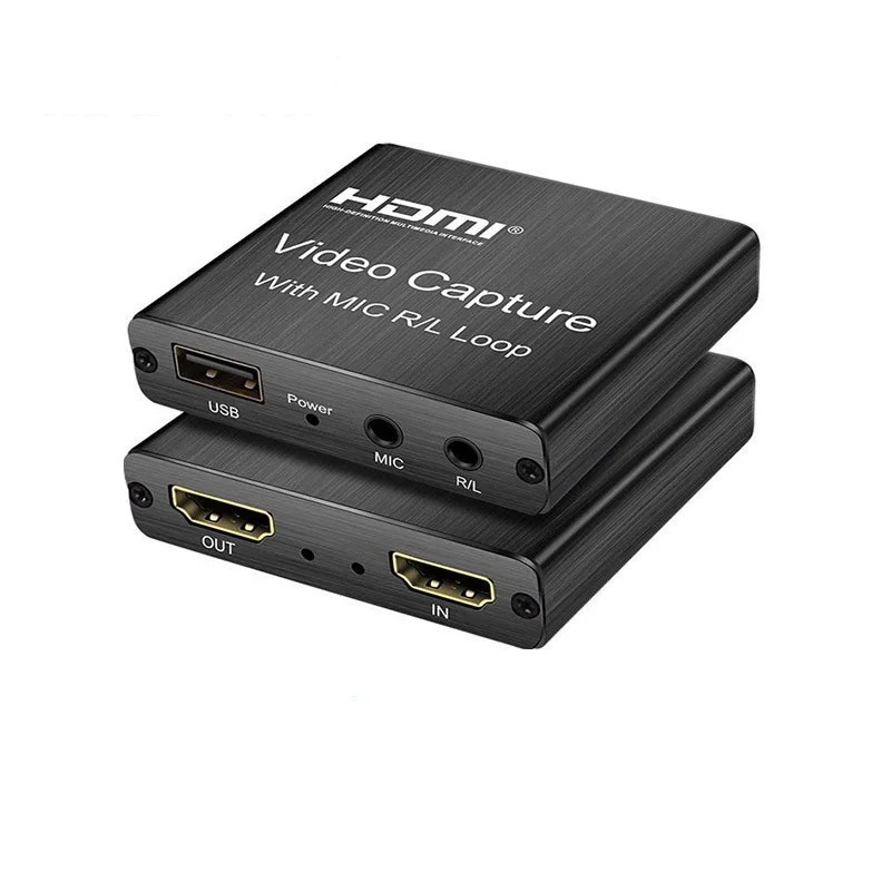 Tarjeta de captura de vídeo 4K 60Hz HDMI 1080p, dispositivo de captura de juegos de mesa, caja grabadora para transmisión en vivo, grabación de vídeo en bucle