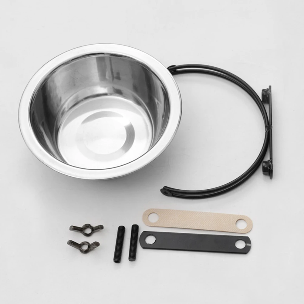 

Pet Stainless Steel Bowl Cage Water Dog Feed The Cat Chip-resistant Rust-resistant