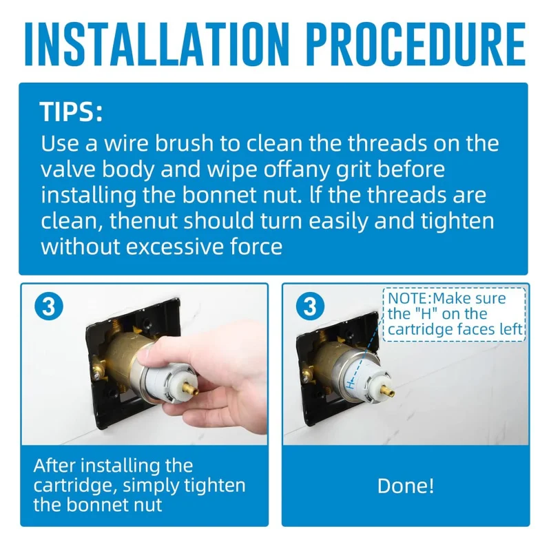 RP22734 Bonnet Nut, Compatible with R10000 and Single-Handle Shower Valves, Durable Brass Construction, Le