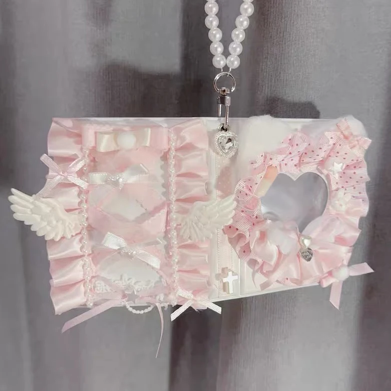 Lace Photocard Binder Kpop Album Cover Idol Photocard Storage Holder Sleeve Book For 3x4 Photo Collection