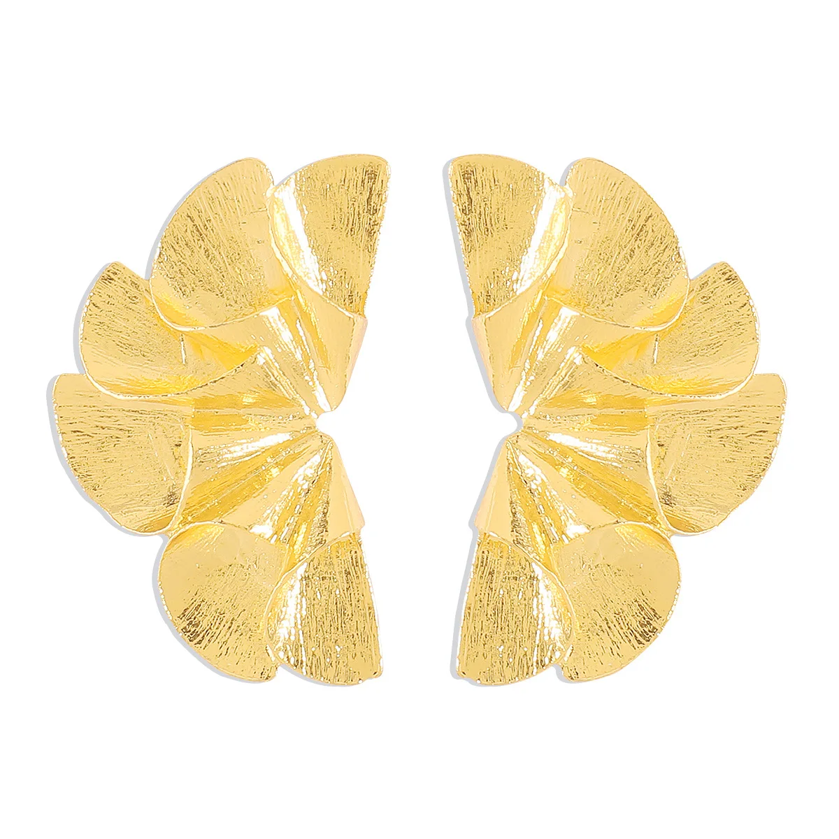 

European and American retro popular exaggerated flower symmetrical stud earrings personalized alloy earrings