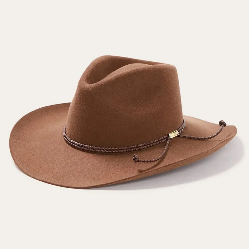 Woolen Cowboy Hat Bowknot Men's Jazz Top Hat Hot Sale In Europe And America Autumn And Winter Hat