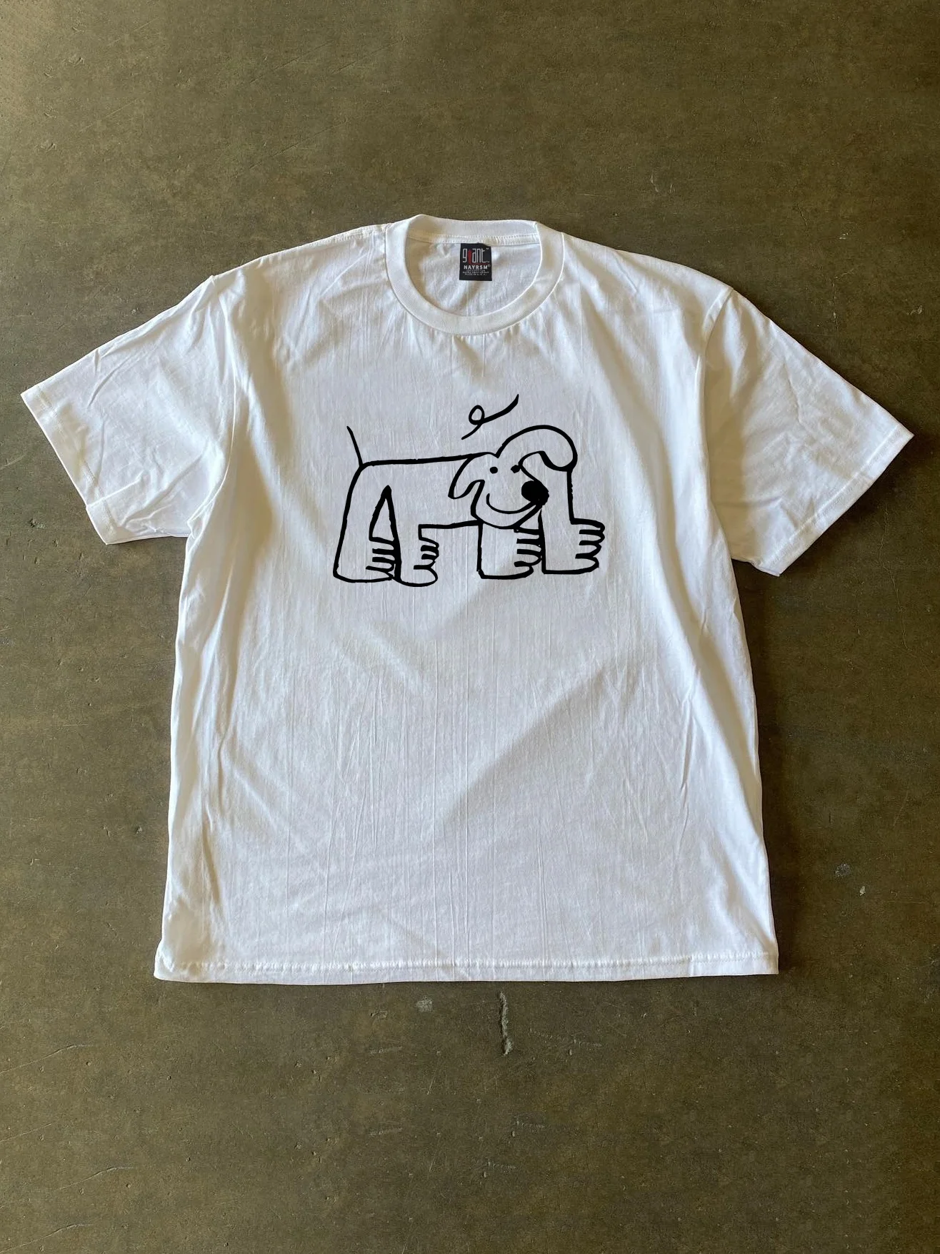 

Xiao Chen Story Multi 260g Heavyweight Pure Cotton Short Sleeve T-Shirt Dog Couple Loose Fit Top Versatile Casual Wear