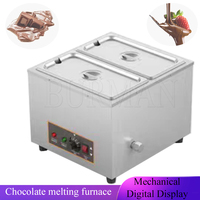 Double Groove Electric Chocolate Melting Machine Digital Display Machinery Furnace Heating Stove