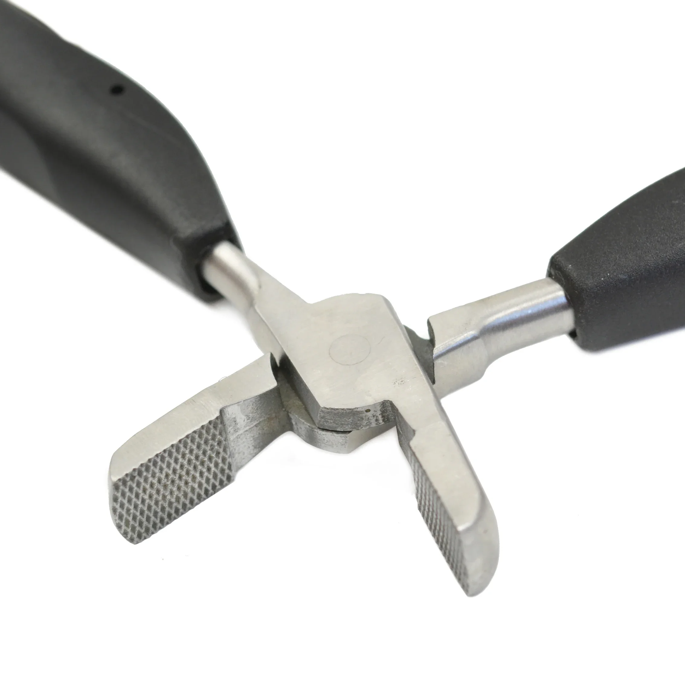 Оптовая продажа, черные плоскогубцы из нержавеющей стали для кератинового наращивания волос, инструмент для удаления клея, плоскогубцы для волос с плоским кончиком