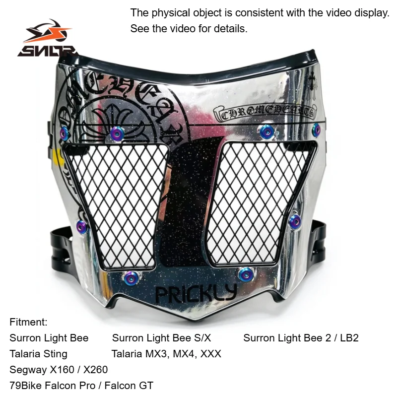 SNOR Front Number Plate Wind Deflector Fairing Cover For Surron Light Bee Talaria Sting Segway X160 X260 79Bike Falcon Pro