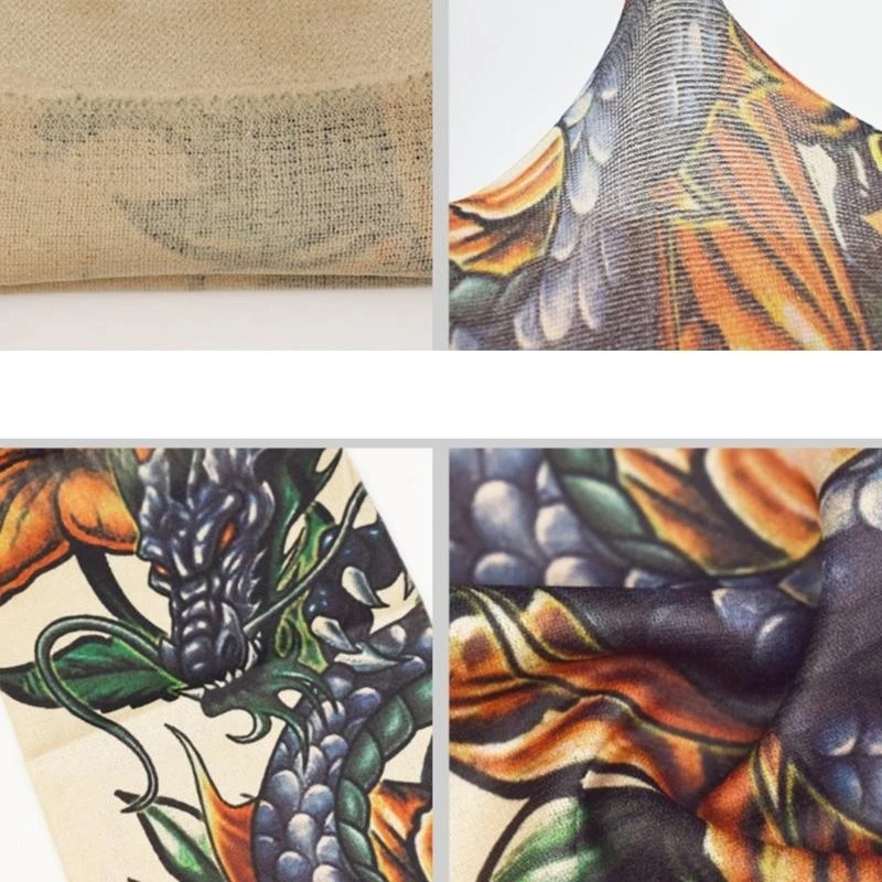 

Рукава с искусственной татуировкой для мужчин и женщин, защитные охлаждающие нарукавники, одежда из ледяного шелка для спорта на