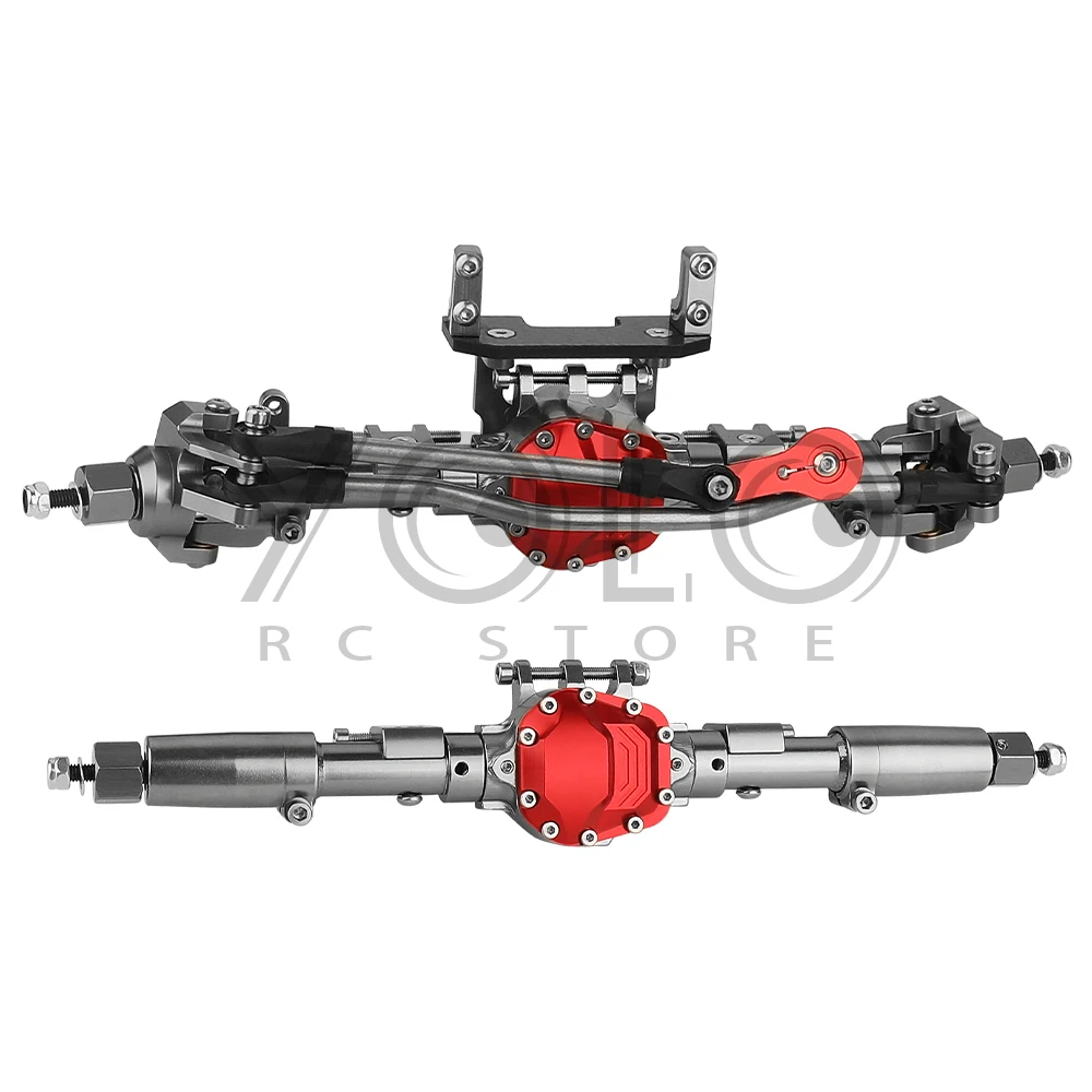 SCX10 II Aluminum Alloy CNC Straight Front Rear Axle 29T/8T for 1/10 RC Crawler Axial AR44 90047 90046 Kit Metal Upgrade Parts image 3