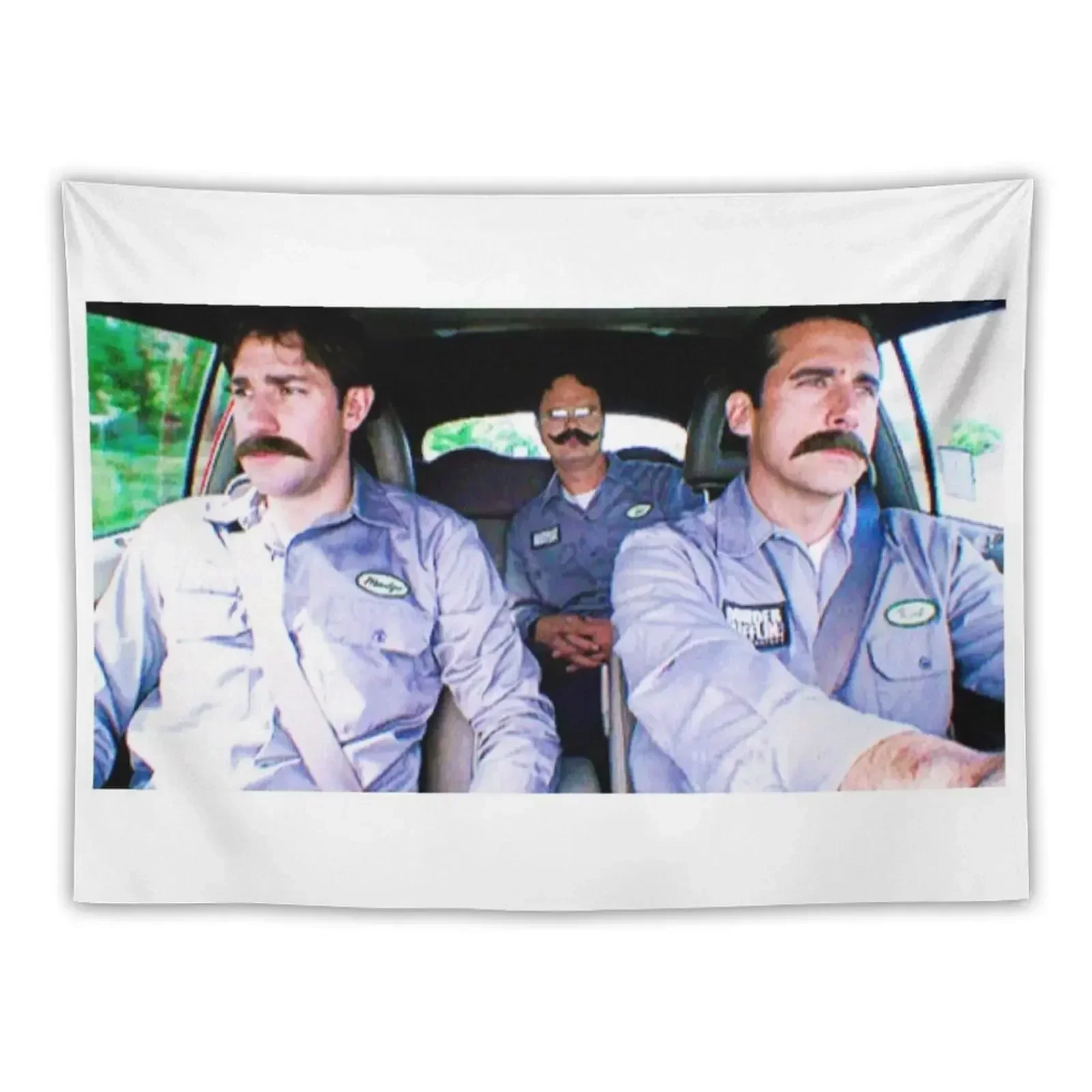 Jim, Dwight and Michael as Warehouse Workers Tapestry Hanging Wall Nordic Home Decor Tapestry