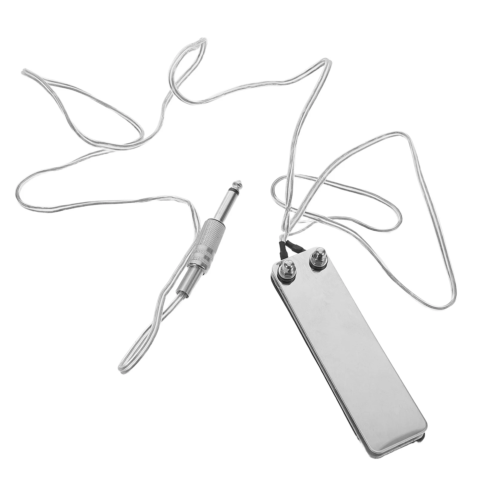 

Tattoo Foot Pedal Square Silver Metal Mini Cord Power Supply Switch Nonslip Foot Control for Tattoo Machine Portable Supplies