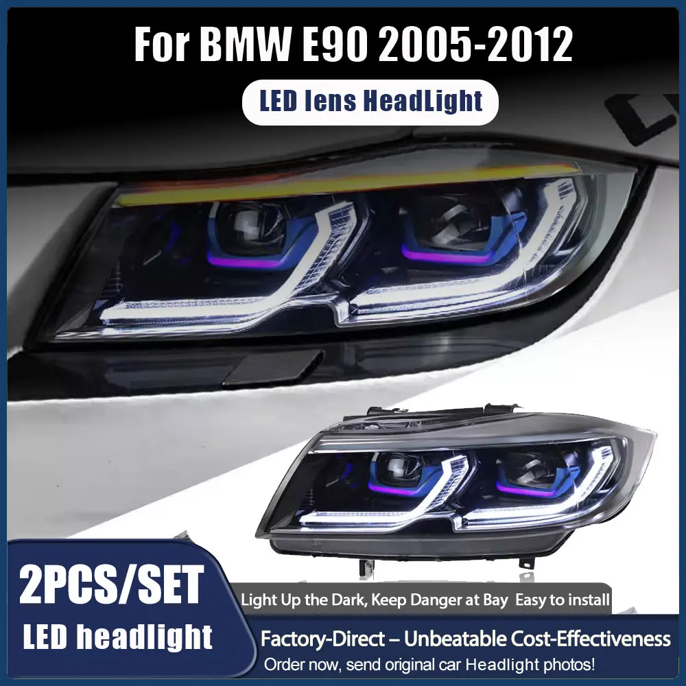 

Car Styling LED Headlamp for BMW E90 Headlight 2005-2012 320i 318i 323i 3 Series LED Headlight DRL Hid Bi Xenon Beam Accessories