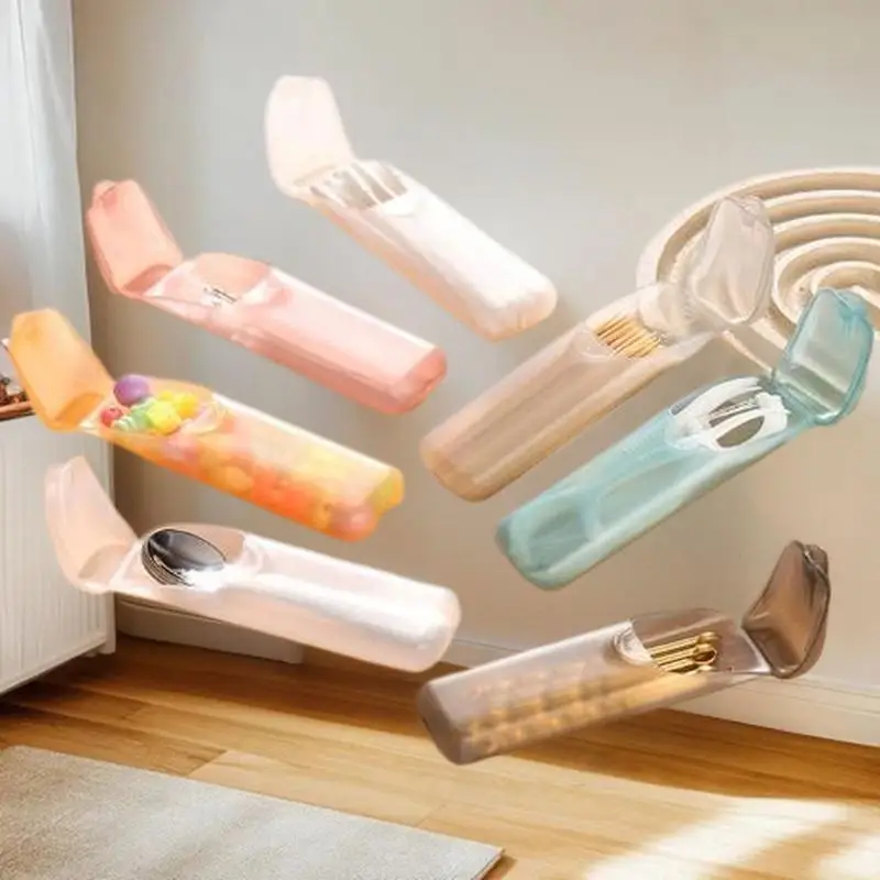 Portable Mini Toothpick & Cotton Swab Storage Box for Travel and Kitchen Use