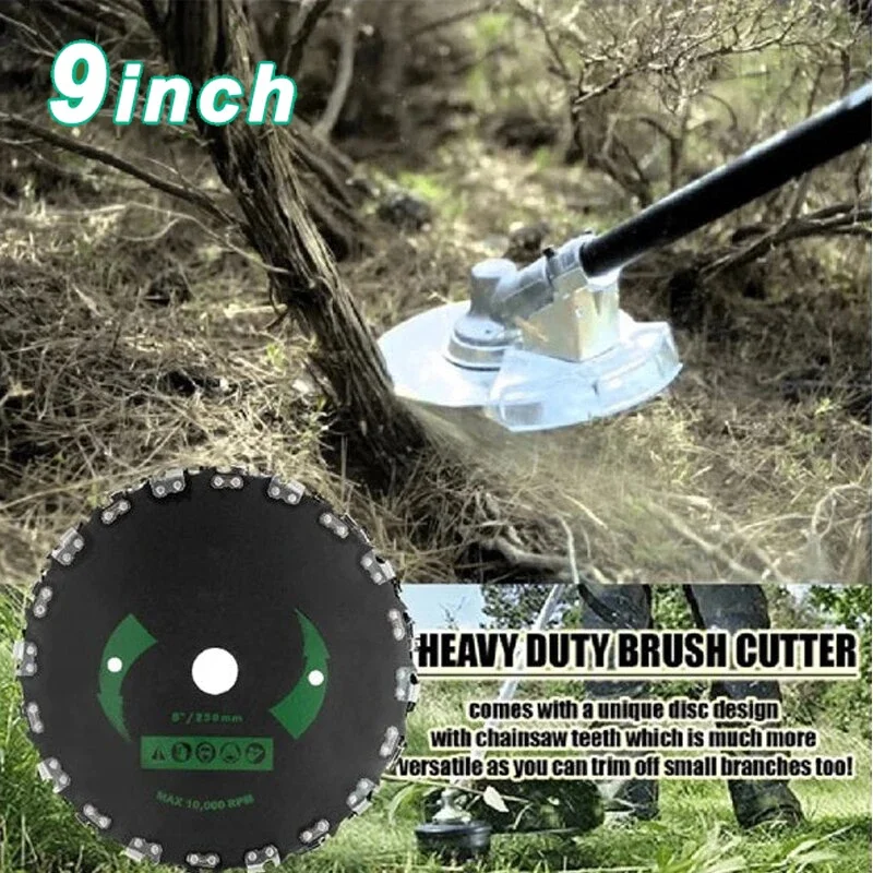 Heavy Duty Brush Cutter Chainsaw Tooth 10000 Rpm 9 Inch Round for Lawn Trimmer