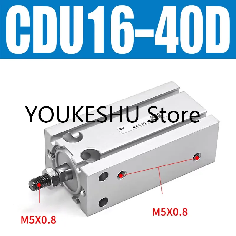 Brand New Original Free-Mount Mini Pneumatic Cylinder CDU16-40D