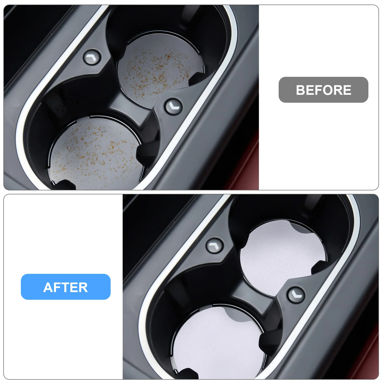 

36 Pcs Car Coasters Cup Holder Coasters For Car Neoprene Anti Slip Waterproof Round Design DIY Craft Projects Versatile Use