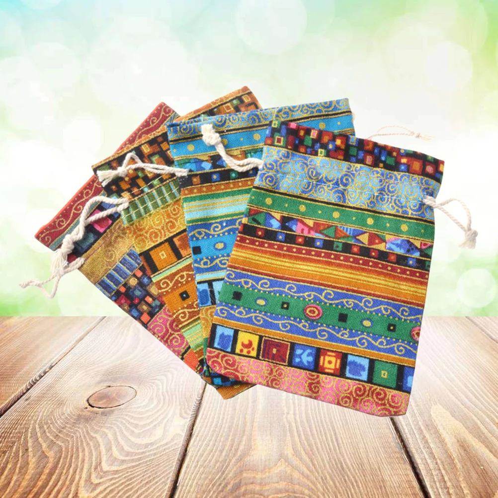 

10 Pcs Birthday Bags for Presents Cotton Sachet Jewelry Pouch Prayer Beads Favor Travel Purse