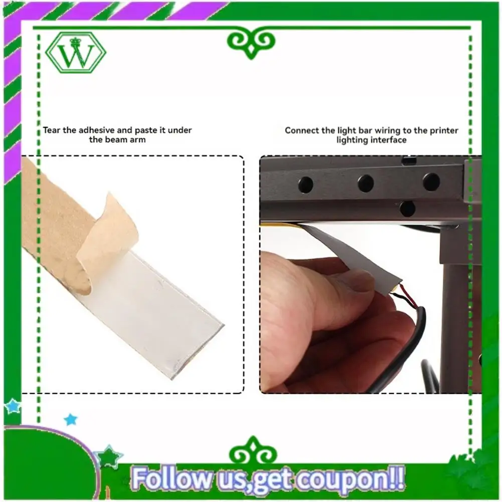 Reliable-LED Light Strip For Bambu Lab A1 Fill Light Ra95 24V Super Bright For Bambulab A1 Parts 3D Printer Accessories