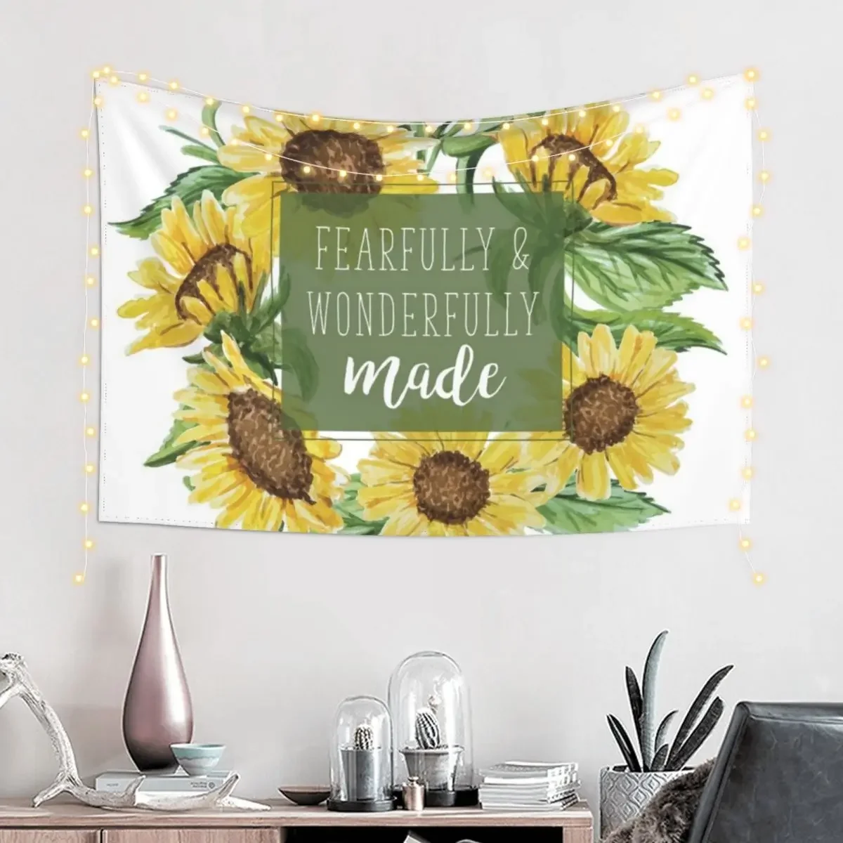 Fearfully and Wonderfully Made Tapestry Luxury Living Room Decoration Aesthetic Decoration Tapestry