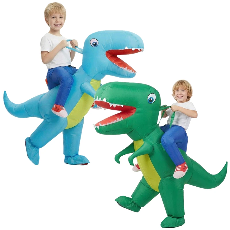 Aufblasbares Dinosaurier-Kostüm für Erwachsene, Dinosaurier-Reitoutfit, Aufblasbares Tyrannosaurus Rex Kostüm für Kinder, Spaßiges Party-Kostüm, Halloween-Kostüme