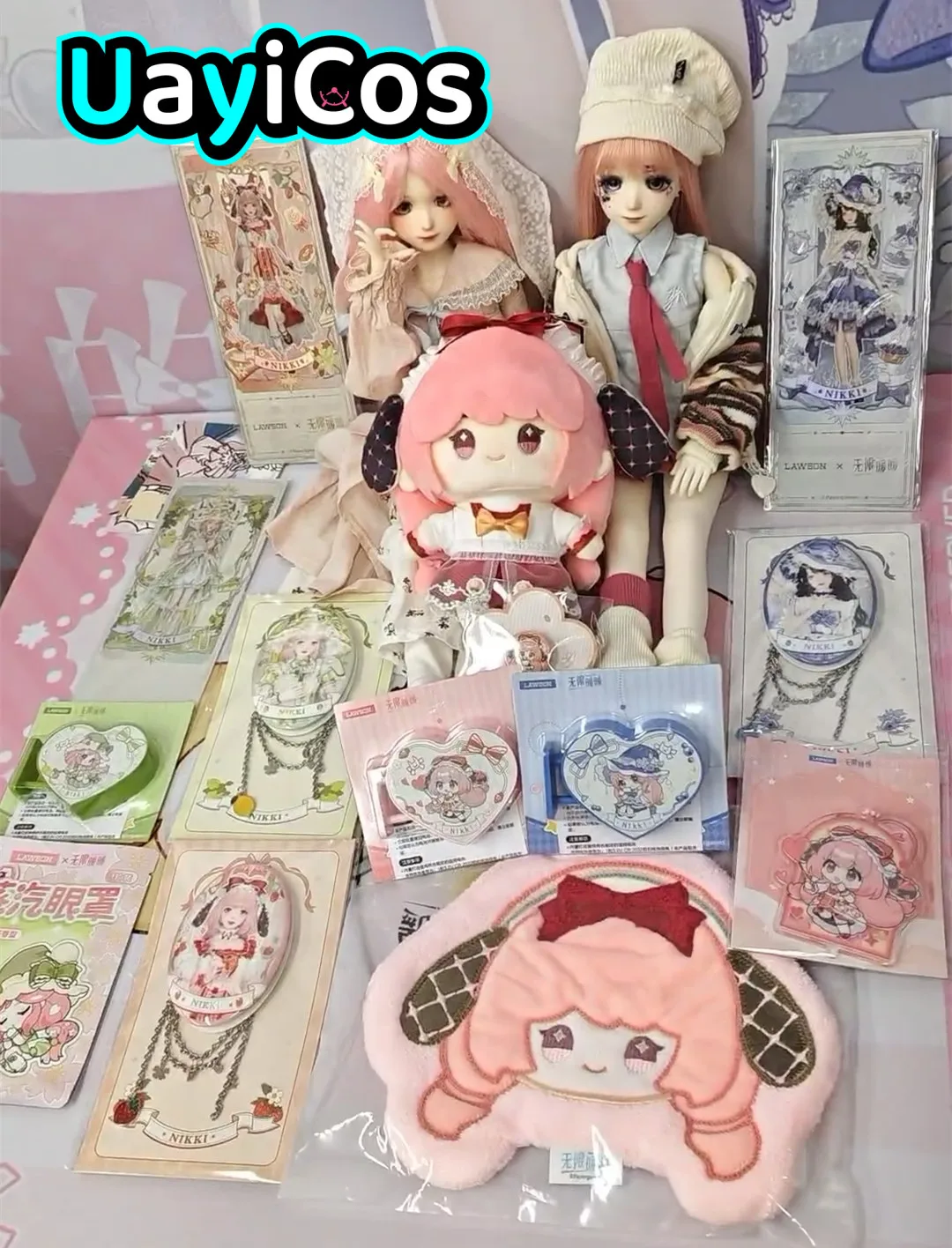 

In Stock Official Infinity Nikki X LAWSON New Collab Doll Keychain Badge Umbrella Refrigerator Magnet Coaster Anime Game Toy Gi